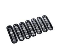 Calandre En Maille Noire Pour Jeep Wrangler Rubicon Sahara Jk 08-17, 7 Pièces
