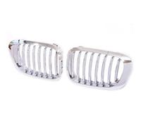 Calandre Grille Double Latte Pour BMW Série 3 E46 2 Portes Pré-lifting 2000-2007 Pour M3 Coupé Cabriolet Calandre À Lamelles Simples En Carbone Chromé