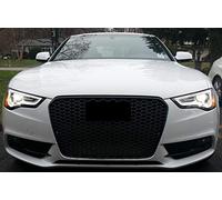 Calandre Grille Noir Nid D'abeilles Support Logo compatible avec A5 S5 8T 8F 2012-2016