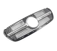 Calandre Grilles Avant Compatible Avec Benz Pour W470 Classe X 2017 2018 2019 Grille De Pare-Chocs Supérieure Avant De Voiture Grilles De Course Grilles De Style Diamant Accessoires De Voiture(Silver)