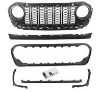 Calandre Grilles Avant Grille De Protection Occultante Pour Calandre Avant Sans Trou Caméra Compatible Avec Jeep Pour Wrangler JL 2018 2019 2020 2021 2022 2023 2024 Pour Gladiator