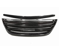Calandre Grilles avant Grilles Course Calandre Avant+Garniture Support Pour Hyundai Pour Genesis 2009-2014 Véritable Fiber Carbone Voiture Pare-chocs Grilles