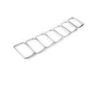 Calandre Lot de 7 anneaux de garniture de calandre avant chromés noir brillant pour Jeep pour Grand pour Cherokee 2014 2015 2016 Front Grille(Chrome)
