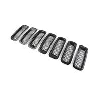 Calandre Lot de 7 calandres avant en maille pour Jeep pour Patriot (2011, 2012, 2013, 2014, 2015, 2016, 2017) Front Grille(Noir)