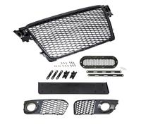Calandre Noir Nid Abeille + Grille Antibrouillard Compatible Avec A4 S4 B8 07-12