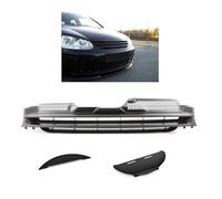 Calandre Noir Sans Sigle + Cache Supérieur et Inférieur Pour VW Golf 5 2003-2008
