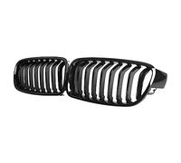 Calandre Noire Ensemble De 2 Calandres Avant Pour BMW Série 3 2012-2018 Grille À Lamelles Simples Pare Chocs