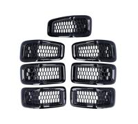 Calandre Pare chocs Avant 7pcs Front Grille Inserts Grill Guard Trim Pour Jeep Pour Cherokee 2014 2015 2017 2017(Bright black box)