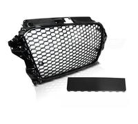 Calandre pour Audi A3 8V de 2012 a 2016 Look Sport Noir Brillant-31772418