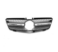 Calandre Radiateur Calandre Avant Voiture Grille Avant Calandre Course Pour Benz Pour Classe ML W164 2005-2008 ML320 ML350 ML500 Maille Radiateur Capot Pare-Chocs Supérieur(Argent)