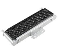 Calandre radiateur moto Kit De Radiateur Huile Et De Refroidissement Eau Moto Refroidisseur Huile Universel Pièces Rechange Moto Accessoires Modifiés Grille Radiateur Garde(M8 Silver)
