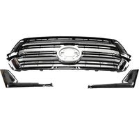 Calandre Supérieure Avant Pour Toyota Land Cruiser Lc200 2016-2020 Calandre Supérieure Avant Pour Toyota Land Cruiser Lc200 2019 Chrome Ton Argenté