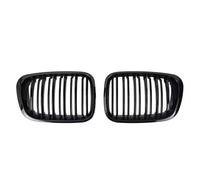 calandre voiture avant Pour BMW E46 4 Portes 320i 323i 325i 328i 330i 1998-2001 Calandre Course Double Ligne Brillante Accessoires(Single-Glossy Black)