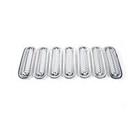 Calandre Voiture Garniture De Couverture De Calandre D'insertion De Gril Avant Accessoires De Voiture Compatibles pour Jeep pour Wrangler JK 2007-2015 Sport Calandre (Color : Chrome)