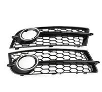 Calandres avant Calandre De Phare Antibrouillard Hexagonal En Maille Nid D'abeille Pour TT 8J Couvercle Pare-choc Avant Automobile Extérieur 8J0807682 8J0807681 radiateur auto(Argent Chrome)