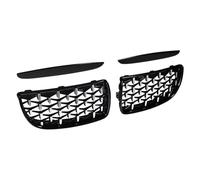 Calandres avant Calandre Diamond Meteor Noir Brillant Et Chromé Style Dernier Modèle Pour BMW Série 3 E90 E91 325I 328I 335I Pré-LCI 2005-2008 Calandre