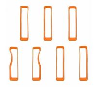 Calandres avant Couverture Décoration En Maille Pour Calandre Extérieure De Voiture Pour Jeep Pour Wrangler JL Pour Gladiator JT 2018 2019 2020 2021 2022 2023 Grille de calandre(Orange)