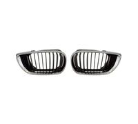 Calandres Avant Et De Radiateur pour 2000-2005 E46 pour BMW 320i 325i 325xi 330i 330xi Chrome Et Noir Rein Grille De Capot Avant 51137030545 51137030546(Left and Right)
