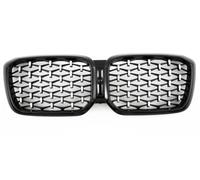Calandres avant Mise À Niveau De La Grille Pare-chocs Calandre Radiateur Avant Pour BMW Pour X3 G01 X4 G02 2022-2024 Accessoires Réglage Refit calandre avant(Black Silver)