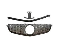 Calandres avant Pour Mercedes Pour Benz W204 Classe C C63 Pour AMG 2012-2014 Calandre D'entrée Avant Mise À Niveau Radiateur Style GT Réglage Maille Centrale Grille Calandre(Argent)
