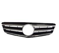 Calandres Avant Radiateur Calandre De Pare-choc Avant À 1 Aileron Pour W204 C63 Grilles Course 2008 2009 2010 2011 2012 2013 2014 C300 C350 C180 C200(Le noir)