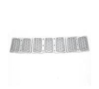 Calandres Avant Radiateur Grilles De Course Pour Jeep Pour Grand Pour Cherokee 2014 2015 2016 2017 2018 2019+ Insert Mesh Vent Bezel Ring Outlet Style Extérieur(2014-2016 Chrome)