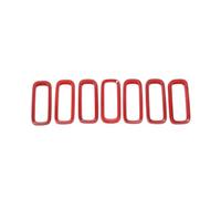 Calandres Avant Radiateur Pour Renegade 2016 2017 2018 Calandre Avant Voiture Autocollants Course ABS Accessoires Extérieurs(Red)