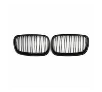 Calandres Avant Radiateur Pour X5 E70 Pour X6 E71 2007-2010 2011 2012 2013 Voiture Double Lamelle Calandre Avant Rein Maille Gril Remplacement(Black)
