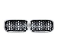 Calandres Avant Radiateur Pour X5 Pour X6 F15 F16 2014 2015 2016 2017 2018 Voiture Gypsophila Diamant Météore Grille Calandre Centrale Style(Full silver)