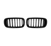 calandres avant sport 2 Pièces Voiture Capot Avant Calandre Maille Noir Brillant Grilles De Course Pour BMW Pour F15 F16 X5 X6 2014 2015 2016 2017 Voiture Grille