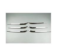 calandres avant sport Autocollants Décoratifs De Couverture Grille Centrale Avant Voiture Pour A4 2009 - 2012 Bandes Décalcomanies Calandre En Acier Inoxydable Voiture Grille(6 pieces)
