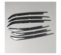 calandres avant sport Bandes Garniture Calandre Antibrouillard Avant De Voiture Autocollants Décoratifs Pour A4 B8 2009 - 2012 Extérieurs Acier Inoxydable Voiture Grille(Noir)