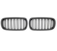 calandres avant sport Calandre De Voiture Noire Brillante, Rein Avant À 2 Lignes Double Lamelle Pour BMW X5 F15 X6 F16 X5M F85 X6M F86 2014 - 2018, Accessoires Voiture Grille(Matte Black)