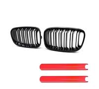 calandres avant sport Grilles De Rein Calandre Pare-chocs Avant Voiture Bandes Garniture Pour BMW Pour Série 1 F20 F21 116i 118i 2011-2014 Voiture Grille(Rouge)