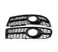 Calandres de radiateur Pour A4 B7 Pour S4 2005 2006 2007 2008 Couverture Calandre Phare Antibrouillard En Nid D'abeille Pare-chocs Avant Voiture(Noir brillant)