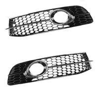 Calandres de radiateur Pour A6 C6 Pour 2008-2011 4F0807681Q01C 4F0807682Q01C Lampe Antibrouillard Calandre Pare-chocs Avant En Nid D'abeille(Argent)