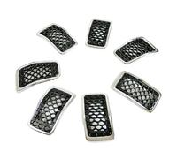 Calandres de radiateur Pour Jeep Pour Cherokee 2019 2020 2021 2022 7 Pièces Pare-chocs Avant Voiture Couverture Calandre Centrale Garniture Maille Nid D'abeille Grilles Course(Chrome)