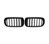 Calandres Grille Pour F15/F16 X5 X6 2014-2017 Paire De Grilles De Course De Radiateur De Rein De Pare-chocs Avant Grille De Pare-chocs Avant À Double Lamelle(Glossy 1 Slat)