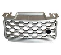 Calandres Grille Pour Land Pour Rover Pour Range Pour Rover 2018-2022 Grilles Radiateur Avant Panneau Central Calandre Pare-chocs Voiture(Black with silver)