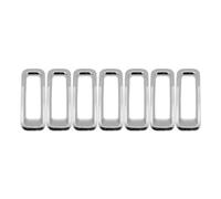 Calandres Radiateur Autocollants Couverture Décoration Calandre Avant Voiture pour Jeep pour Patriot 2011 2012 2013 2014 2015 2016, Accessoires De Voiture De Course Grille Capot Avant(Chrome)