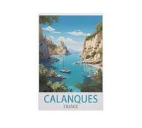Calanques, France，Puzzle 1000 Pièces Adultes,Jigsaw Puzzle DIY Jouets Enfants Cadeaux Accueil Décors Jouets Jeux Amusants Grand Cadeau Éducatif pour Enfants Impossible Puzzle（38x26cm）-AN82