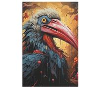 calao géant Puzzles en Bois 1000 Pièces pour Adultes, Matériaux Recyclables De Qualité Supérieure Puzzle, Jeu en Famille, （78×53cm）