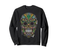 Calavera Huichol Day The Dead Sugar Skull Dia De Los Muertos Sweatshirt