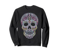Calavera Huichol Day The Dead Sugar Skull Dia De Los Muertos Sweatshirt