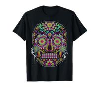 Calavera Huichol Day The Dead Sugar Skull Dia De Los Muertos T-Shirt