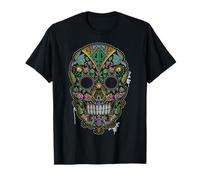 Calavera Huichol Day The Dead Sugar Skull Dia De Los Muertos T-Shirt