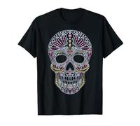 Calavera Huichol Day The Dead Sugar Skull Dia De Los Muertos T-Shirt