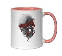 Calavera Tasse à thé ou café en céramique Motif tête de mort Rouge