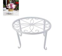 Calayu Tabouret de Fleurs en Métal - Support Rond pour Plantes en Fer - Décoration d'Intérieur et d'Extérieur pour Jardin
