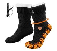 Calcetines Calefactables USB - Antideslizante Ergonómica - Forro De Lana Transpirable - Calcetines Eléctricos Para Hombres Y Mujeres - Esquí, Snowboard Y Deportes De Invierno